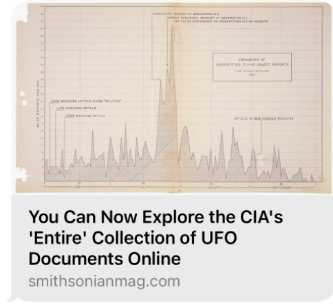 You can now search the CIA's entire UFO documents collection online