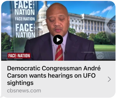 Congressment Andre Carson calls for Congressional hearings on UFOs