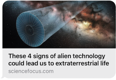 Four Signs of Alien Technology