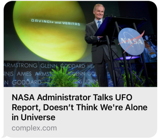 NASA Chief Talks About Alien Life