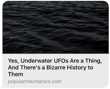 Yes, Underwater UFOs Are a Thing And There's a Bizarre History to Them