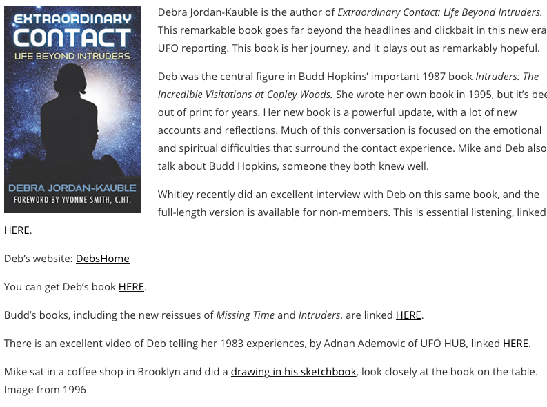 Whitley Strieber Review of Extraordinary Contact by Debra Jordan Kauble