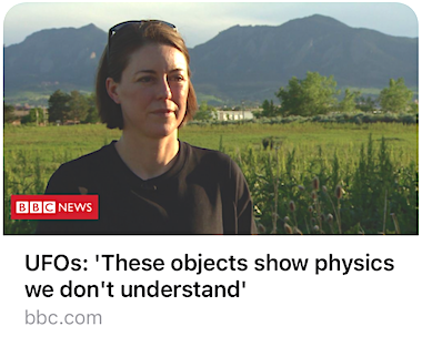 UFO's show physics beyond our knowledge