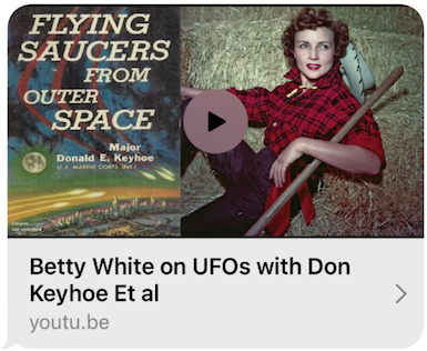 Betty White Discusses UFOs with Don Kehoe, et al.