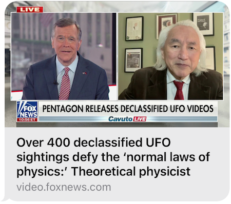Over 400 declassified UFO sightings defy the 'normal laws of physics:'  Theoretical physicist