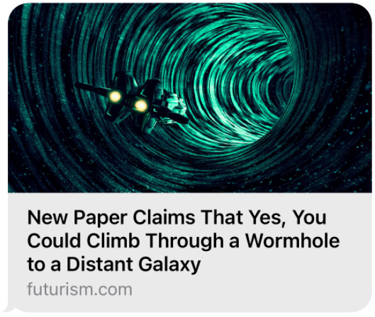 Wormhole Travel To Distant Galaxies possible according to new paper
