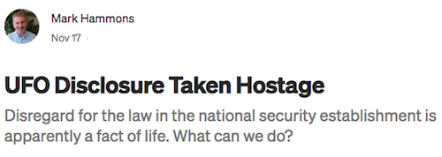 UFO Disclosure Taken Hostage
